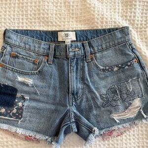 Lucky Brand Blue Jean Shorts Distressed